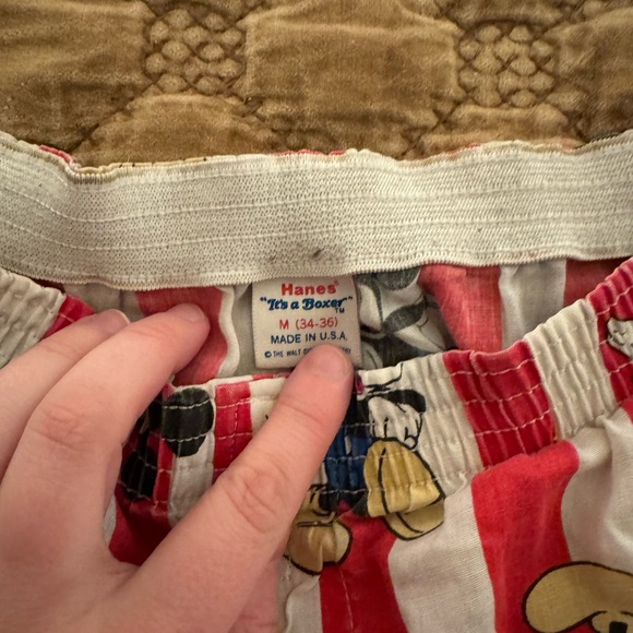 Vintage Mickey Mouse Striped Boxers - Picture 2 of 7